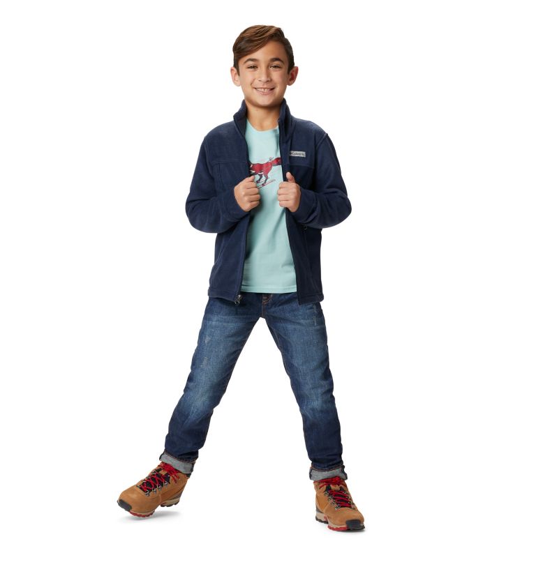 Boys' Steens Mountain II Fleece Jacket, Color: Collegiate Navy, image 10