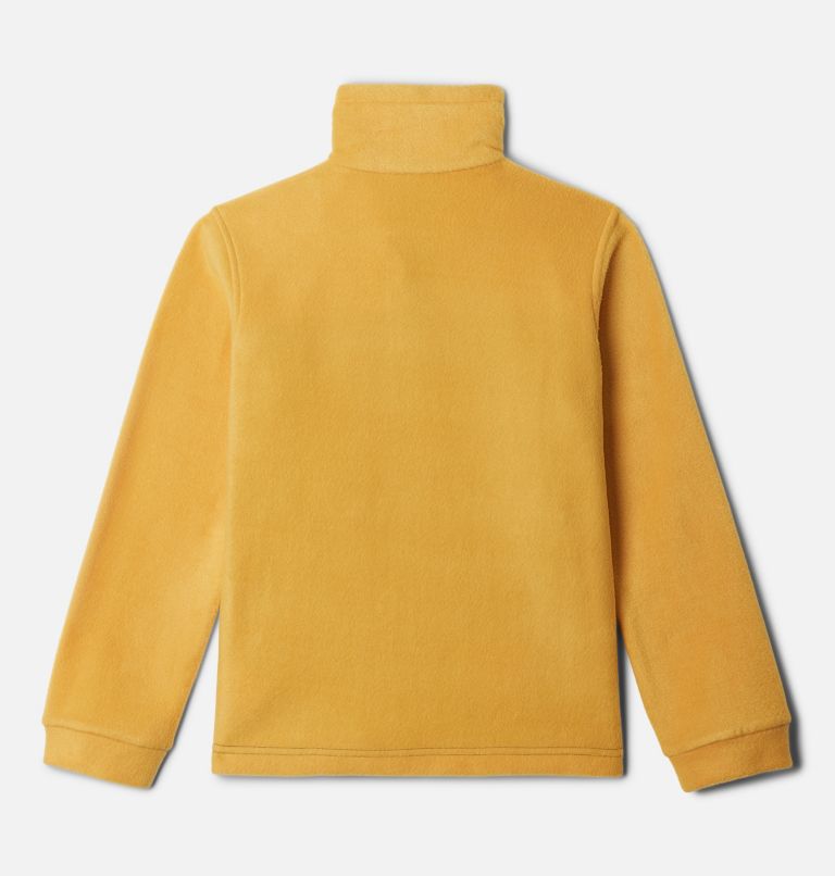 Boys' Steens Mountain II Fleece Jacket, Color: Raw Honey, Collegiate Navy, image 2