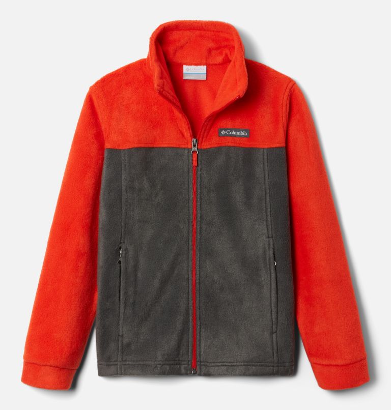 Boys’ Steens Mountain II Fleece Jacket, Color: Spicy, Shark, image 1