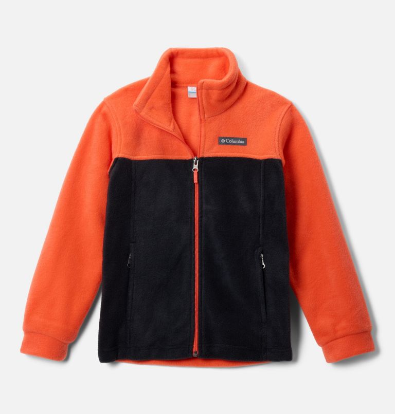 Boys' Steens Mountain II Fleece Jacket, Color: Zing, Black, image 1
