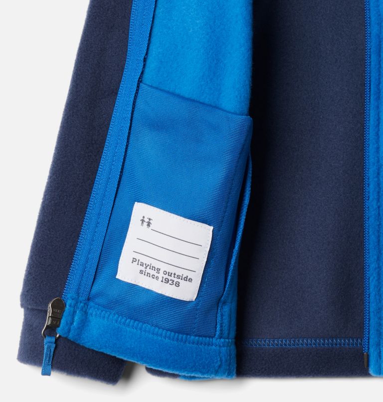 Boys' Toddler Steens Mountain II Fleece Jacket, Color: Bright Indigo, Collegiate Navy, image 3