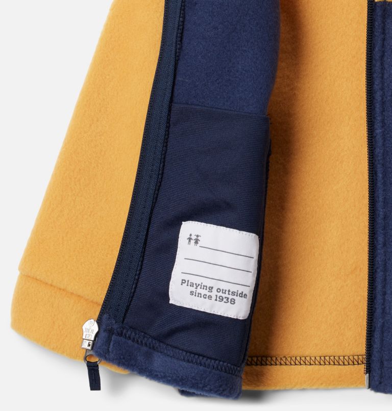 Chandail en laine polaire Steens Mountain II – Tout-petit, Color: Raw Honey, Collegiate Navy, image 3