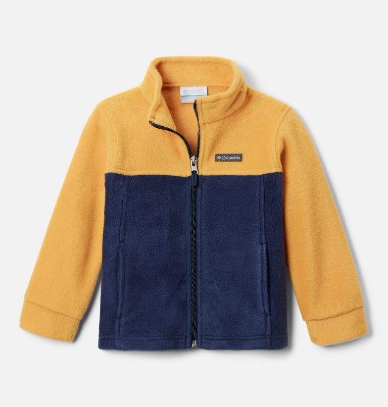 Boys’ Toddler Steens Mountain II Fleece Jacket, Color: Raw Honey, Collegiate Navy, image 1