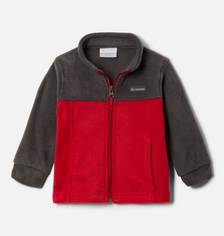 Thumbnail: Boys’ Infant Steens Mountain II Fleece Jacket, Color: Shark, Mountain Red, image 1
