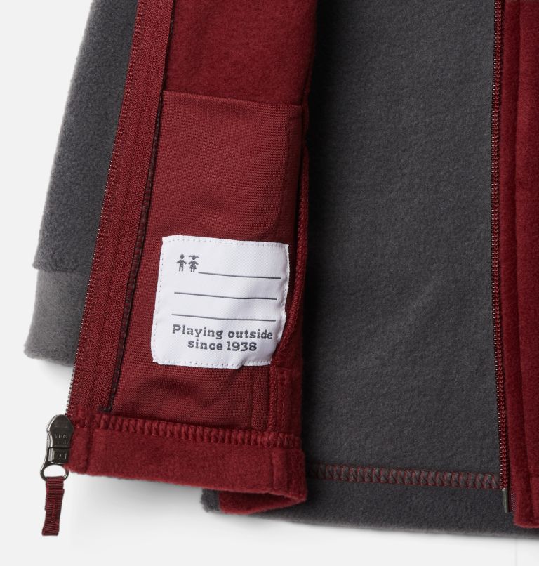 Boys’ Infant Steens Mountain II Fleece Jacket, Color: Red Jasper, Shark, image 3