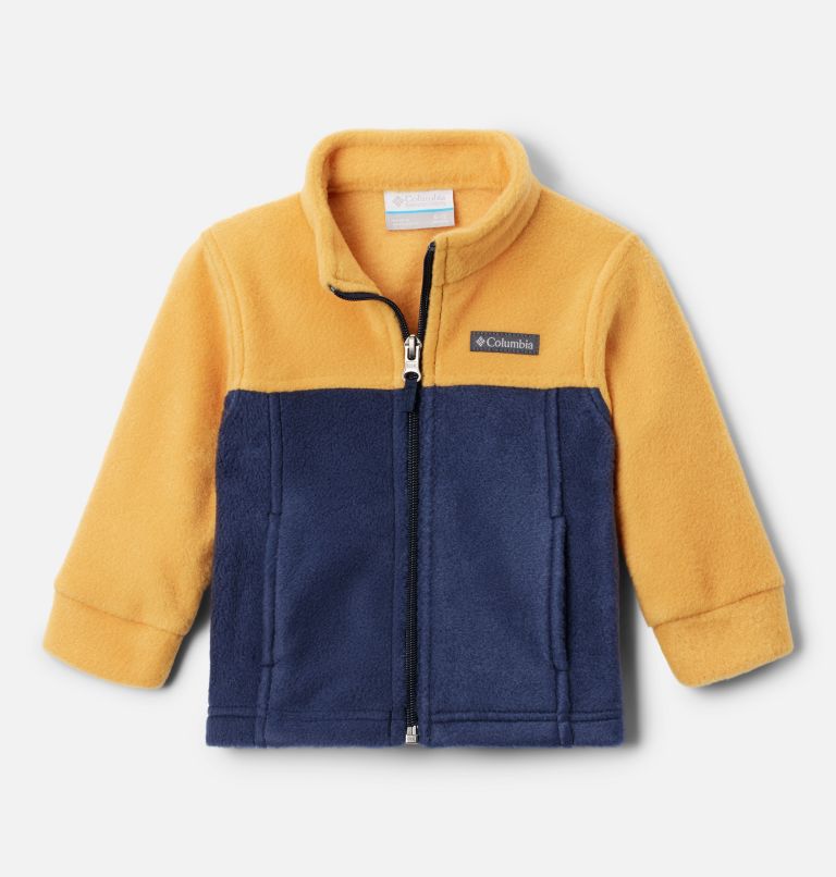Boys’ Infant Steens Mountain II Fleece Jacket, Color: Raw Honey, Collegiate Navy, image 1