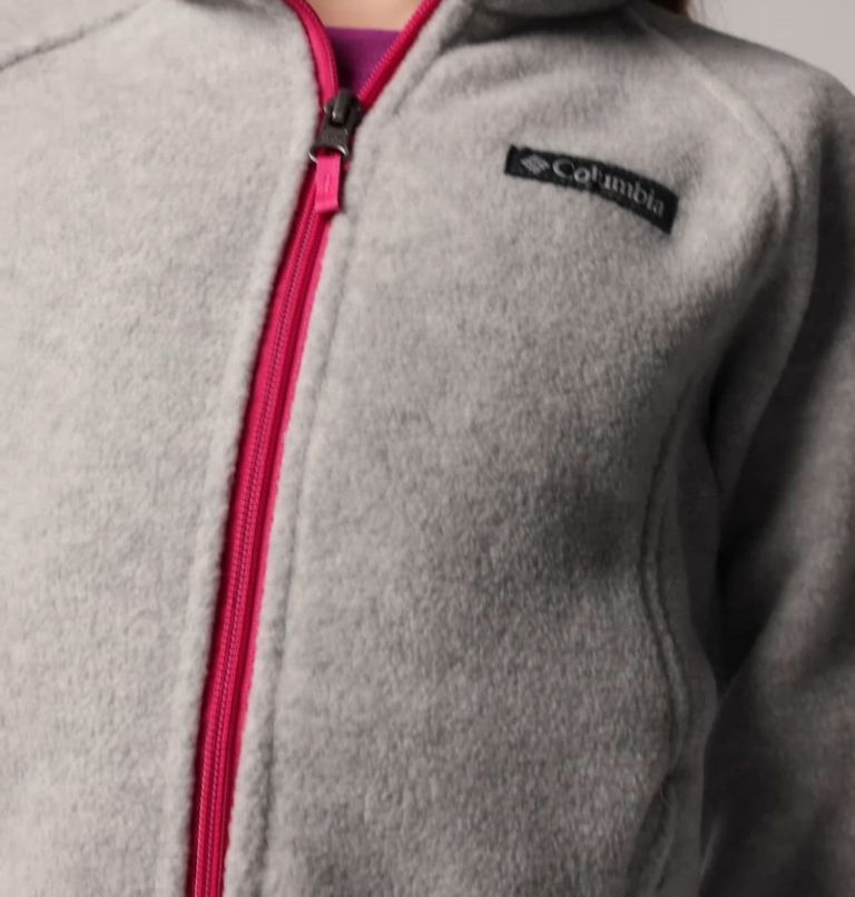 Girls' Benton Springs Fleece Jacket, Color: Cirrus Grey, image 2