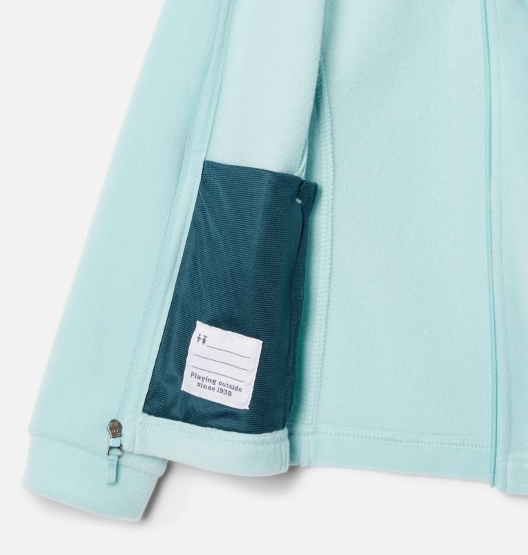 Girls’ Benton Springs Fleece Jacket, Color: Aqua Haze, image 3