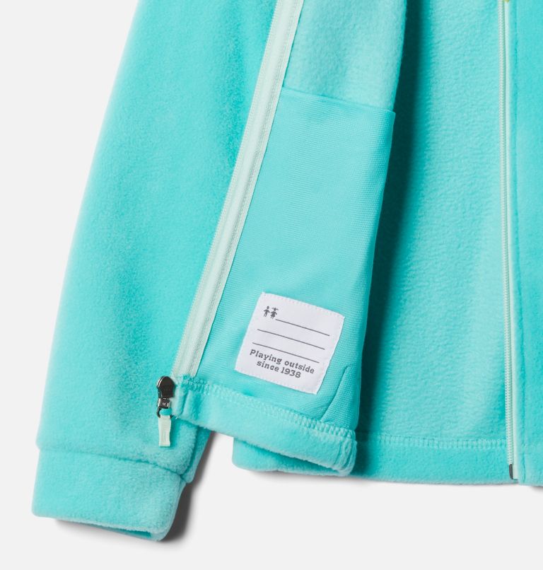 Girls' Benton Springs Fleece Jacket, Color: Dolphin, Sea Ice, image 3