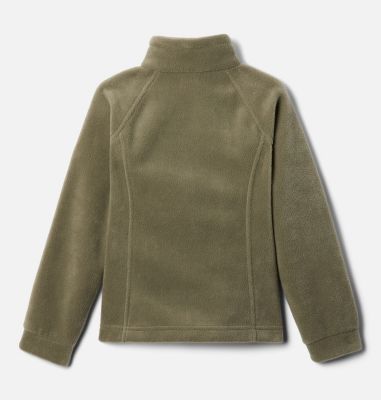 Girls&rsquo; Benton Springs Fleece Jacket, Color: Stone Green, Pink Orchid