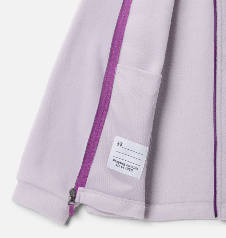 Girls' Benton Springs Fleece Jacket, Color: Lavender Pearl, image 3