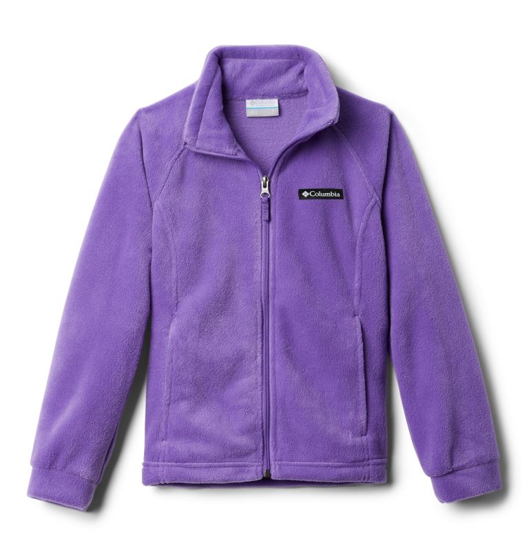 Girls' Benton Springs Fleece Jacket, Color: Grape Gum, image 3