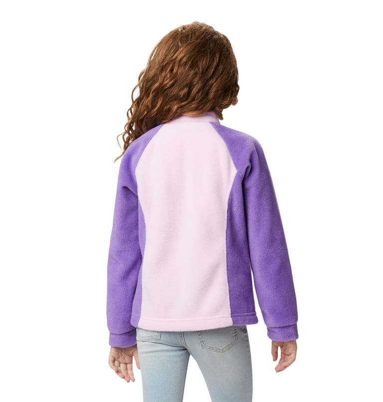 Girls' Benton Springs Fleece Jacket, Color: Pink Clover, Grape Gum, image 4