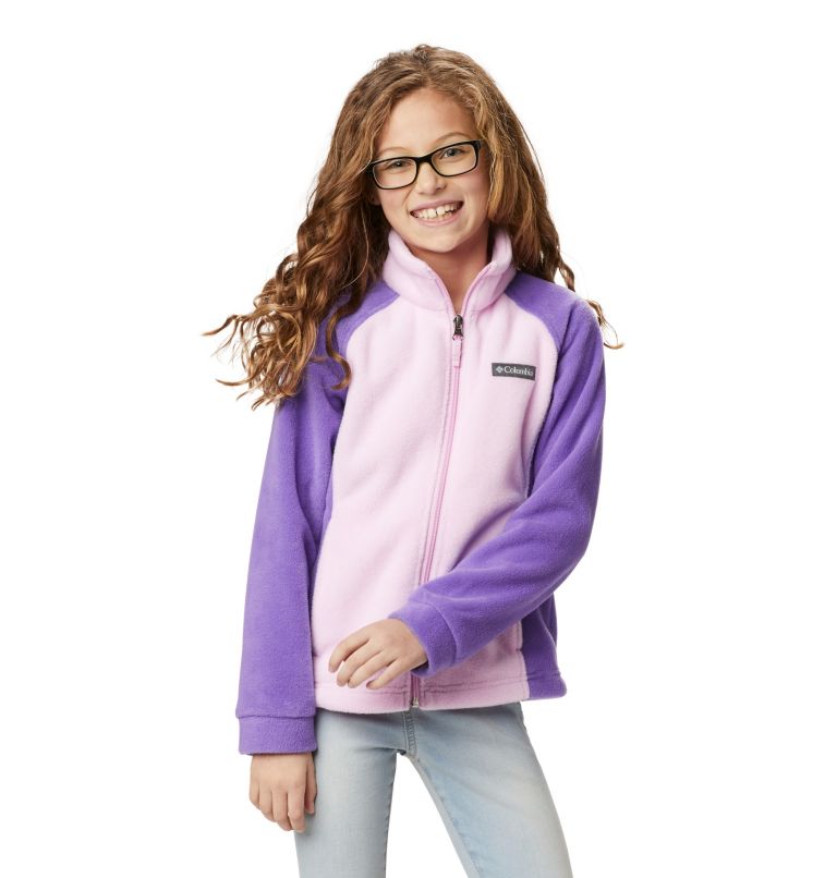 Girls' Benton Springs Fleece Jacket, Color: Pink Clover, Grape Gum, image 1