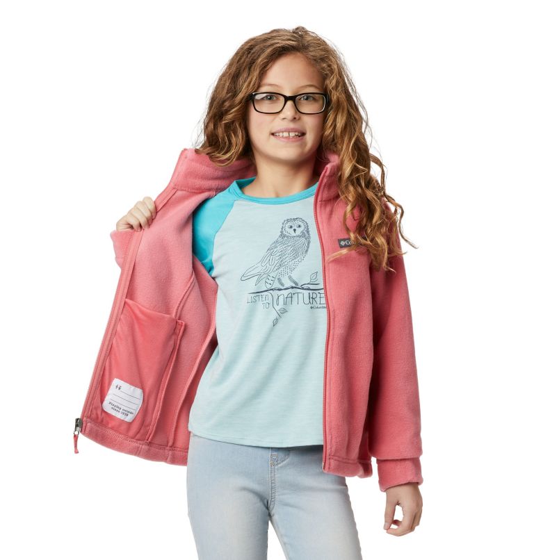 Girls' Benton Springs Fleece Jacket, Color: Wild Salmon, image 7