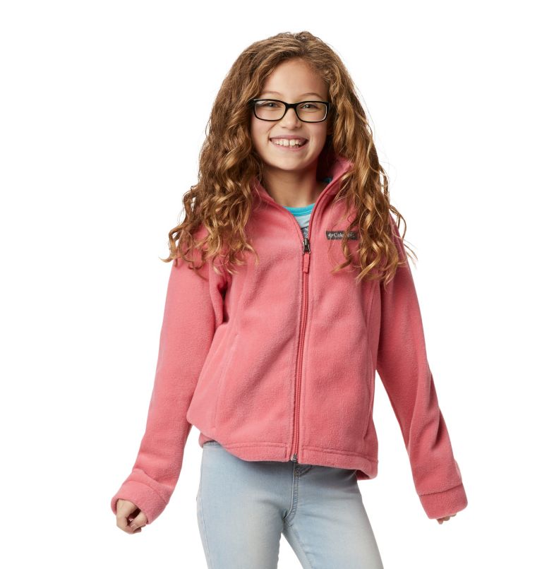 Girls' Benton Springs Fleece Jacket, Color: Wild Salmon, image 1