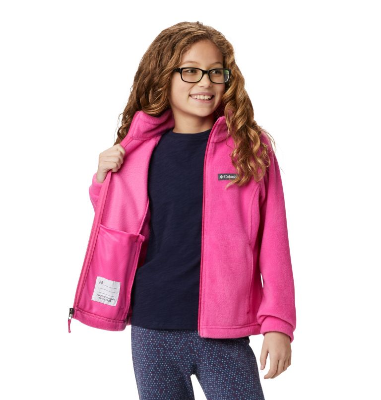 Girls’ Benton Springs Fleece Jacket, Color: Pink Ice, image 7