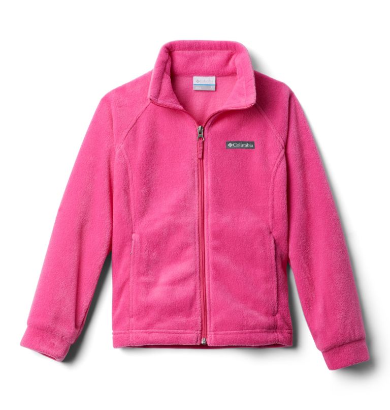 Girls’ Benton Springs Fleece Jacket, Color: Pink Ice, image 2