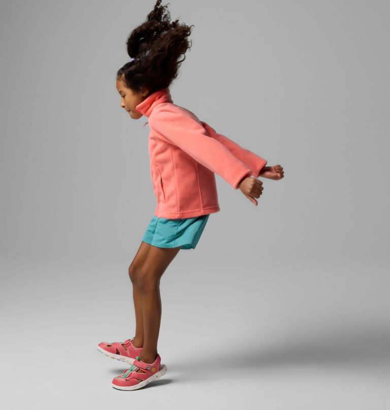 Girls' Benton Springs Fleece Jacket, Color: Hot Coral, image 3