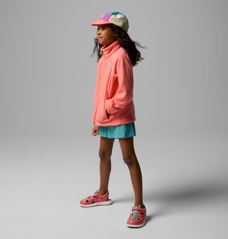 Girls' Benton Springs Fleece Jacket, Color: Hot Coral, image 5