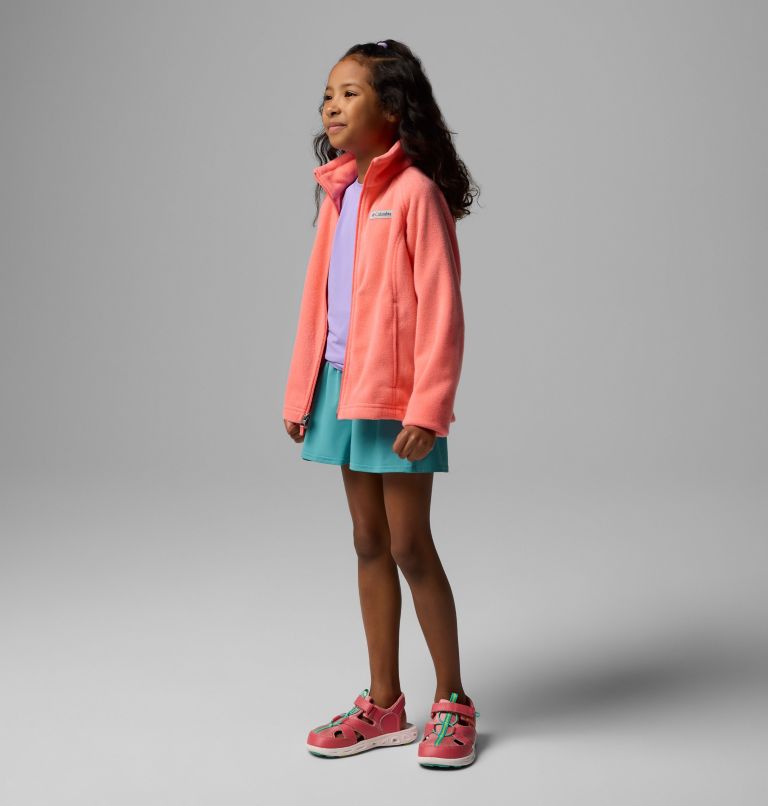 Girls' Benton Springs Fleece Jacket, Color: Hot Coral, image 6