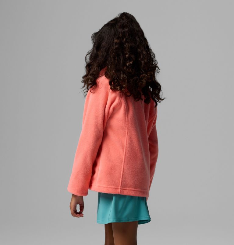 Girls' Benton Springs Fleece Jacket, Color: Hot Coral, image 2