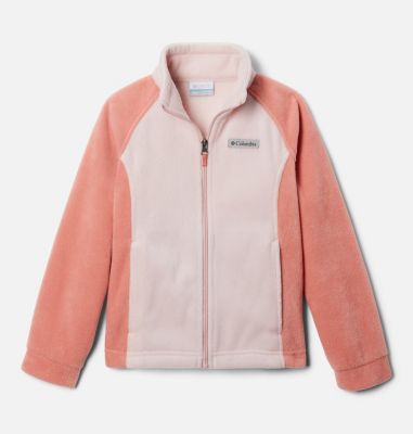 Girls&rsquo; Benton Springs Fleece Jacket, Color: Faded Peach, Dusty Pink