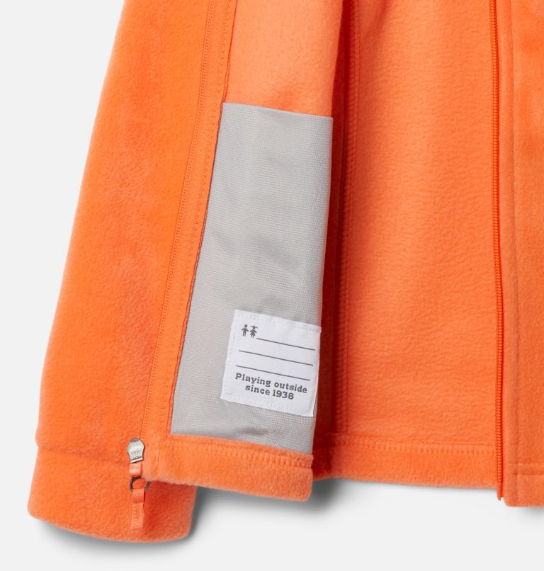 Girls’ Benton Springs Fleece Jacket, Color: Sunset Orange, image 3