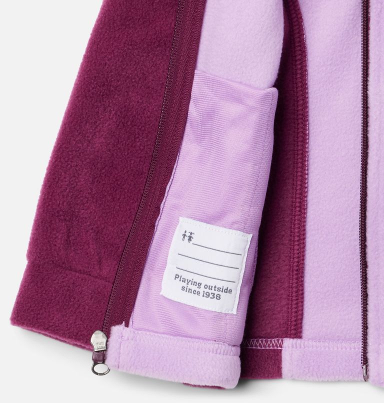 Girls’ Toddler Benton Springs Fleece Jacket, Color: Marionberry, Gumdrop, image 3