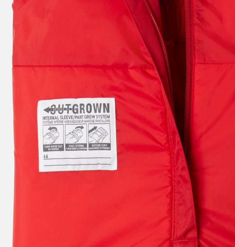Kids' Adventure Ride Insulated Ski Bib, Color: Mountain Red, image 3