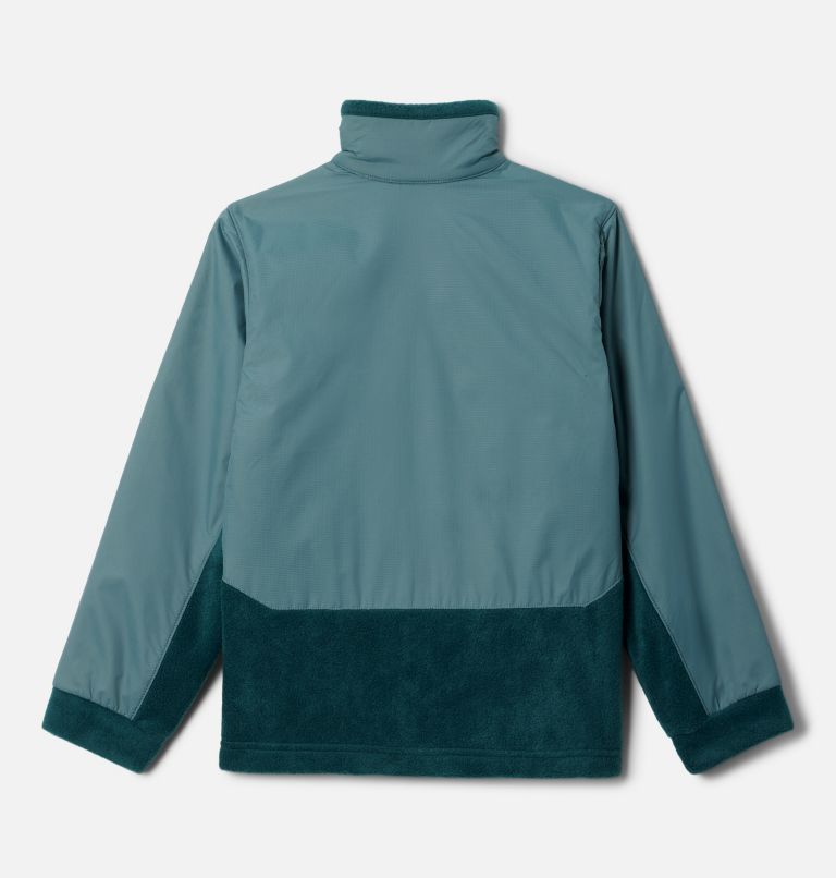 Boys’ Steens Mountain Overlay Fleece Jacket, Color: Night Wave, Metal, image 2