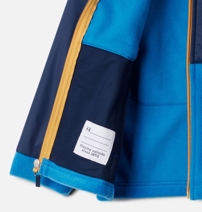 Thumbnail: Boys’ Steens Mountain Overlay Fleece Jacket, Color: Bright Indigo, Collegiate Navy, image 3