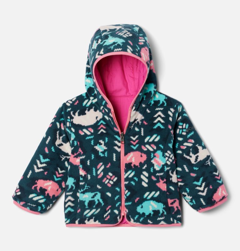 Thumbnail: Toddler Double Trouble Reversible Jacket, Color: Pink Ice, image 3