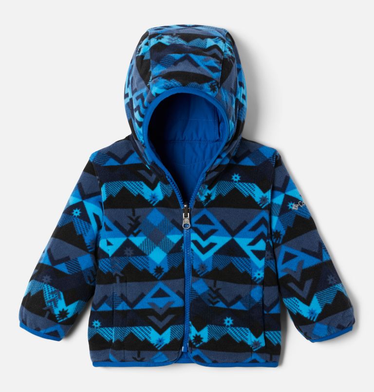 Infant Double Trouble Reversible Jacket, Color: Bright Indigo, Coll Navy Checkpoint, image 3