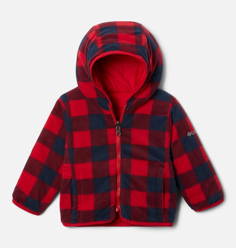 Infant Double Trouble Reversible Jacket, Color: Mountain Red, Mountain Red Check, image 3