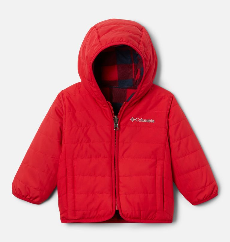 Infant Double Trouble Reversible Jacket, Color: Mountain Red, Mountain Red Check, image 1