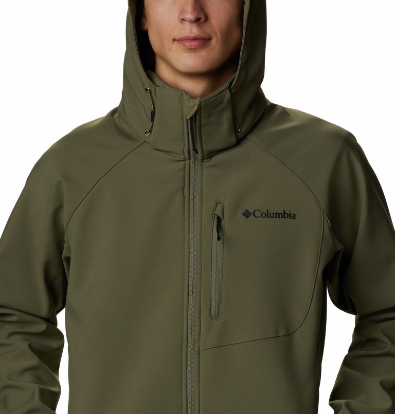 Men's Cascade Ridge II Hiking Softshell Jacket, Color: Stone Green, image 4