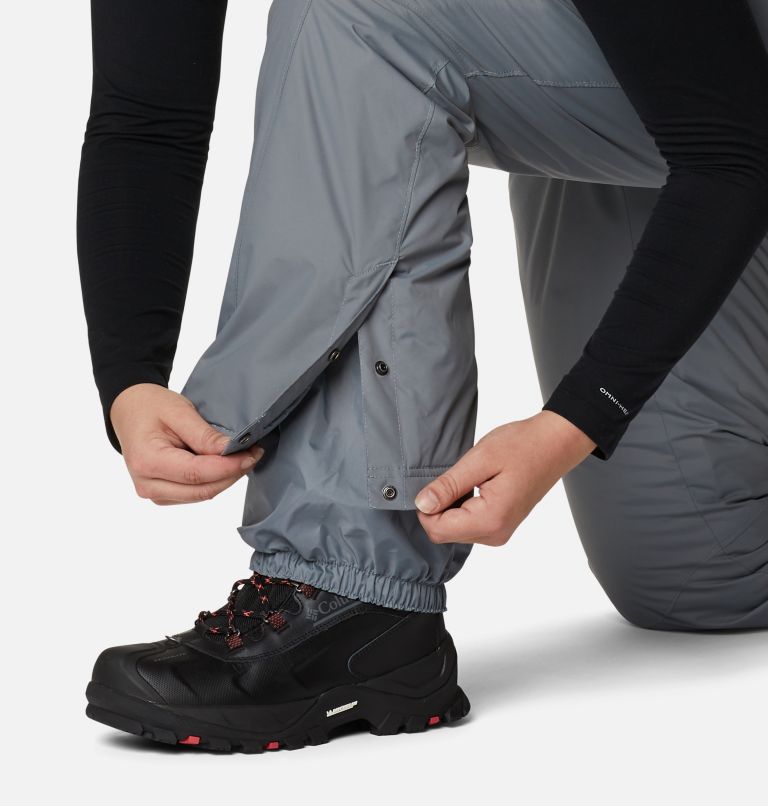 Women's 2-in-1 Hiking Pants - MT 100 Grey - Carbon grey, black