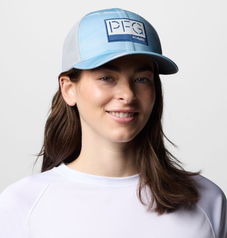 PFG Camo Mesh Ball Cap, Color: Crushed Blue Obsidian Print, image 4