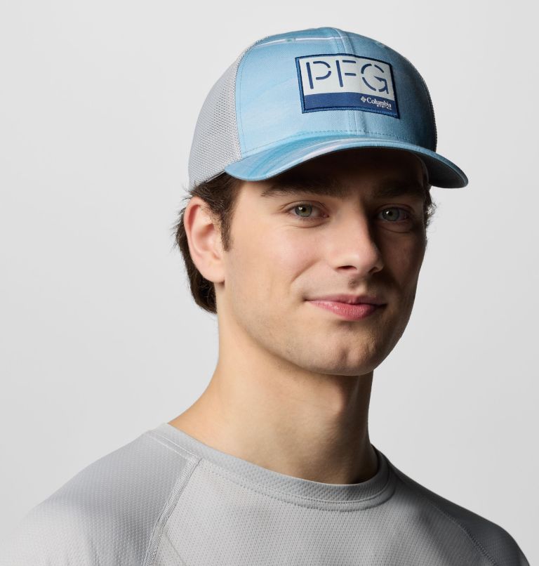 PFG Camo Mesh Ball Cap, Color: Crushed Blue Obsidian Print, image 2