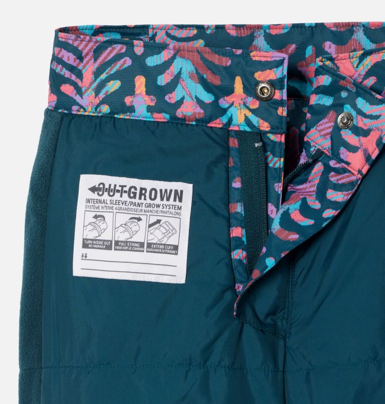 Girls' Starchaser Peak Insulated Ski Pants, Color: Night Wave Conifers, image 3