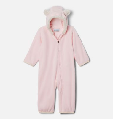 Infant Tiny Bear II Bunting, Color: Satin Pink, Chalk, image 1