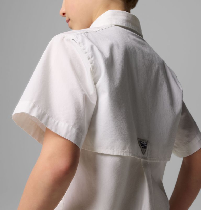 Boys’ PFG Bonehead Short Sleeve Shirt, Color: White, image 5