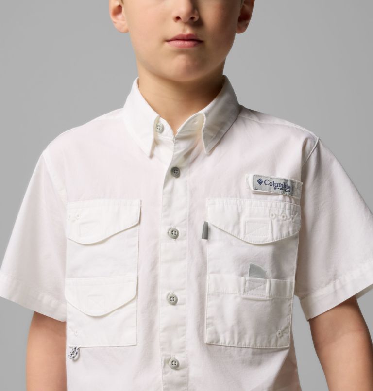 Boys’ PFG Bonehead Short Sleeve Shirt, Color: White, image 6