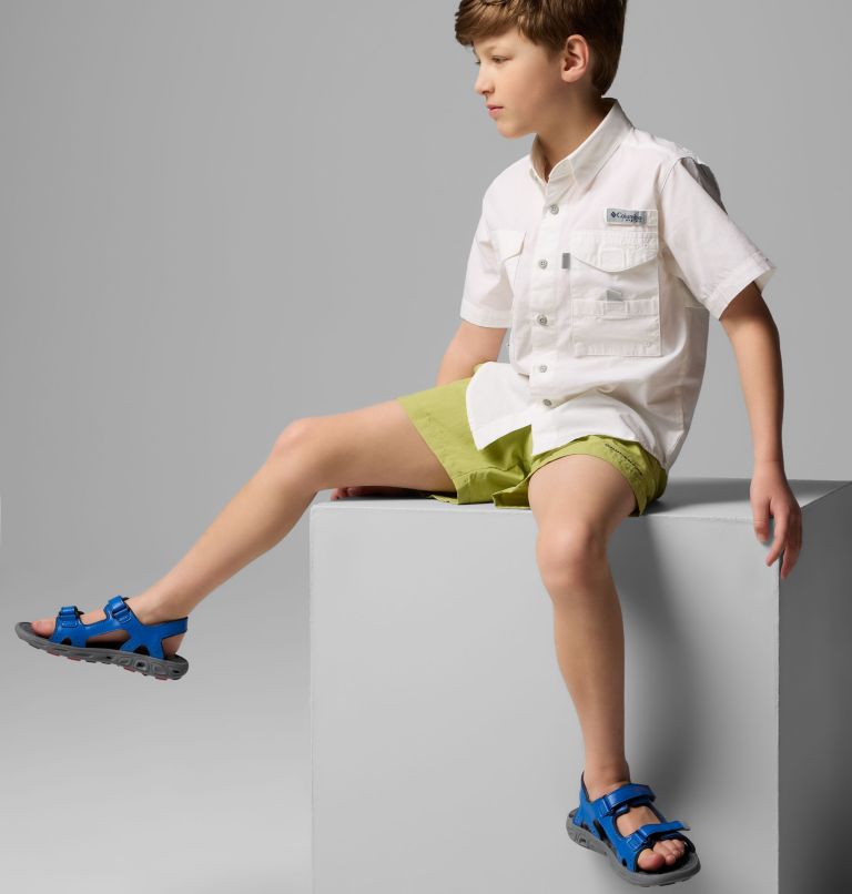 Boys’ PFG Bonehead Short Sleeve Shirt, Color: White, image 7