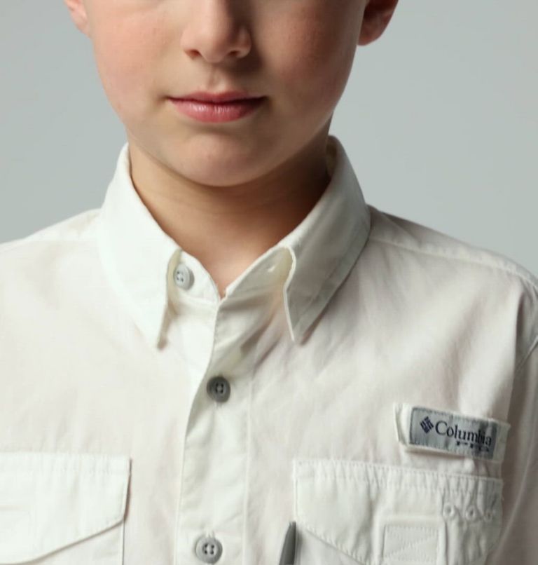Boys’ PFG Bonehead Short Sleeve Shirt, Color: White