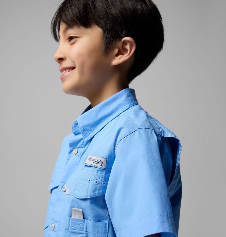 Boys’ PFG Bonehead Short Sleeve Shirt, Color: White Cap, image 5