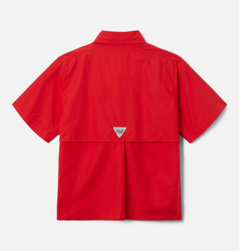 Boys’ PFG Bonehead Short Sleeve Shirt, Color: Red Spark, image 2