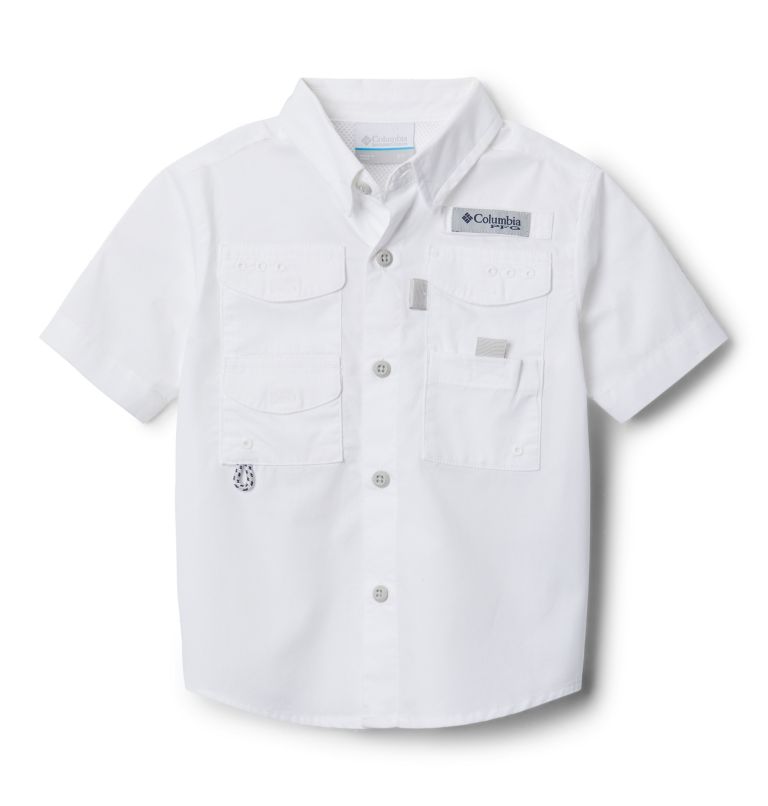 Thumbnail: Boys’ Toddler PFG Bonehead Short Sleeve Shirt, Color: White, image 1