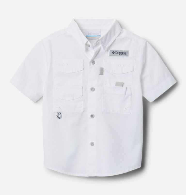 Boys’ Toddler PFG Bonehead Short Sleeve Shirt, Color: White, image 1